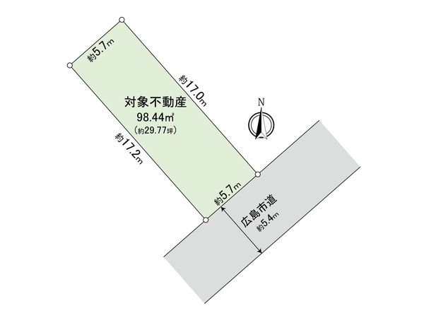 牛田本町三丁目 古家付土地 区画図 牛田本町三丁目 古家付土地 区画図
