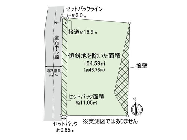 牛田南一丁目 古家付土地 区画図 牛田南一丁目 古家付土地 区画図