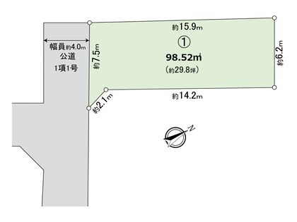 福島町2丁目 1区画 区画図