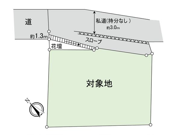 尾長東三丁目 土地 区画図 尾長東三丁目 土地 区画図