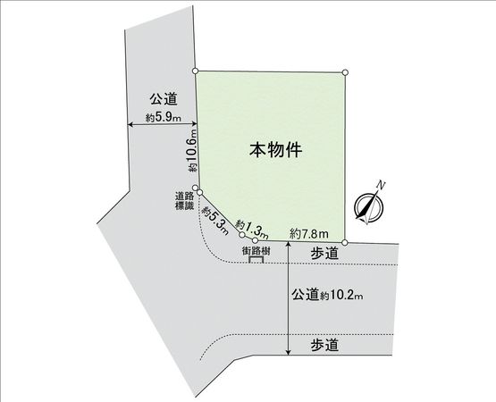 上安4丁目土地(サンハイツ緑ヶ丘) 区画図 上安4丁目土地(サンハイツ緑ヶ丘) 区画図