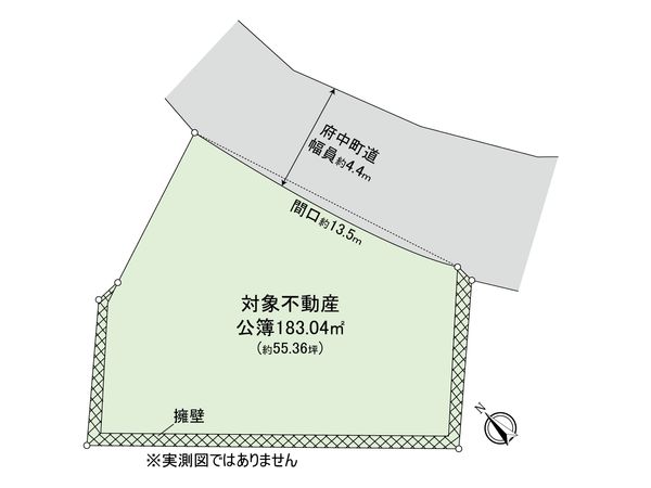 府中町山田四丁目 古家付土地 区画図 府中町山田四丁目 古家付土地 区画図