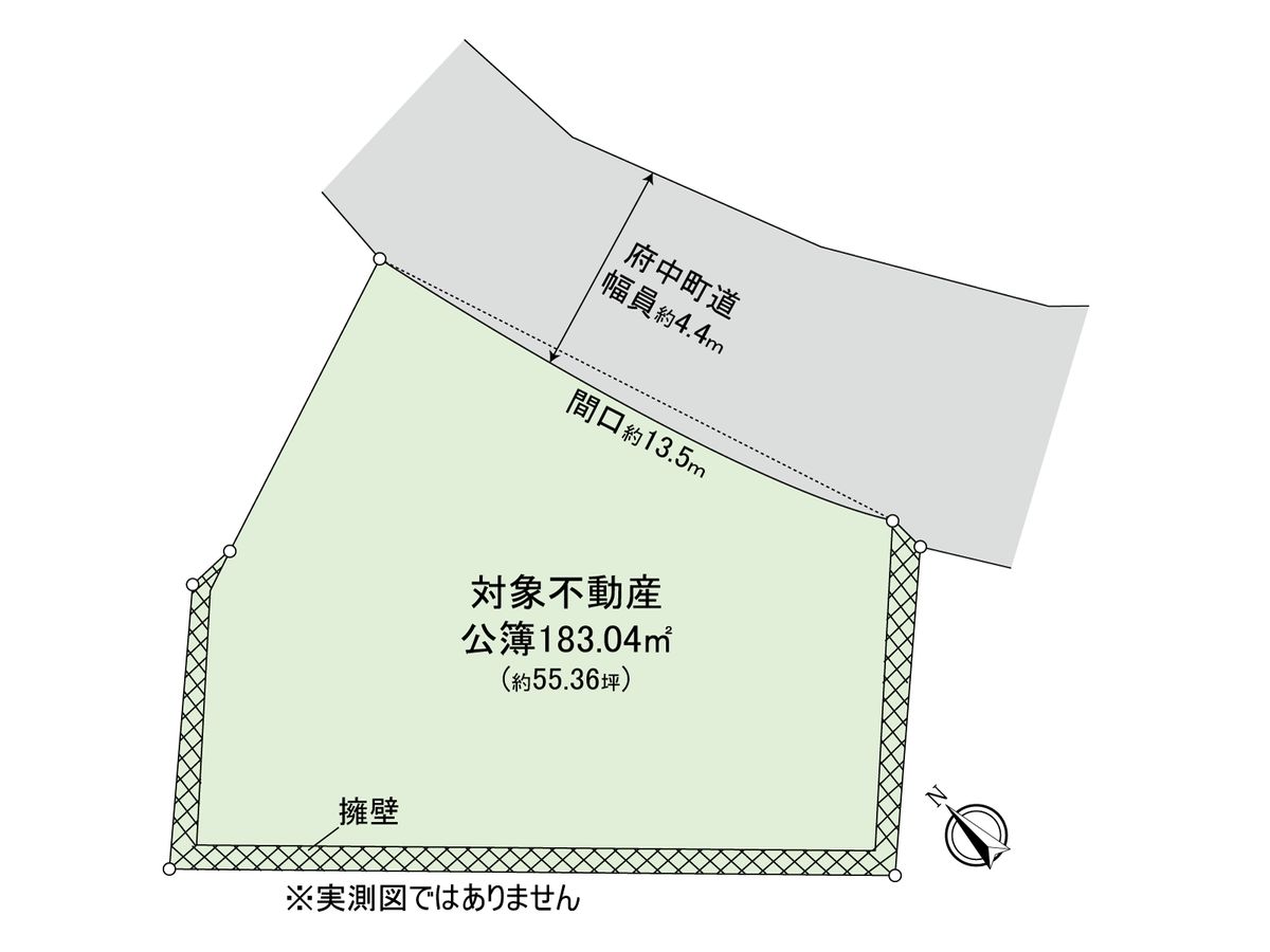 府中町山田四丁目 古家付土地 区画図 区画図
