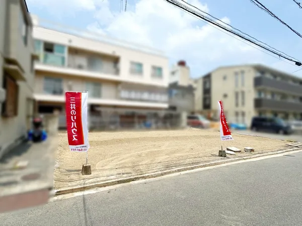 ※分筆前のため面積が増減する場合あり。※対象地は西側隣接地から約7.5ｍ東方向。