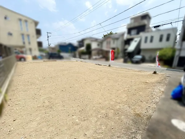 ※分筆前のため面積が増減する場合あり。※対象地は西側隣接地から約7.5ｍ東方向。