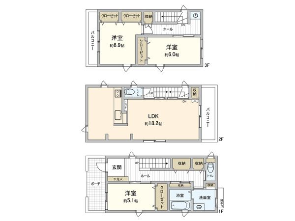 東本浦町戸建 間取図(平面図) 東本浦町戸建 間取図(平面図)