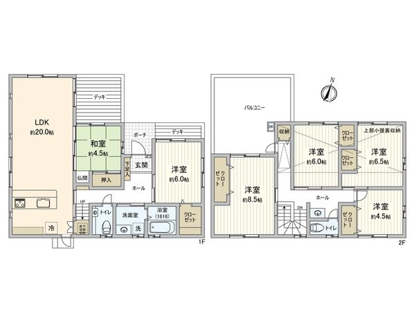 柳が丘 戸建 間取図(平面図)