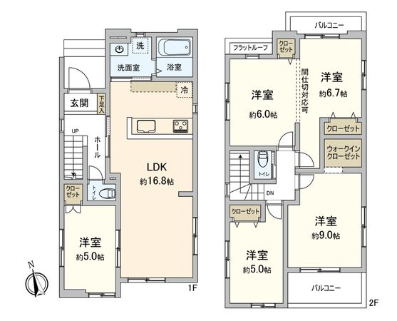 牛田新町一丁目 新築戸建 間取図(平面図)