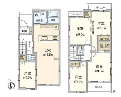 牛田新町一丁目 新築戸建 間取図(平面図)
