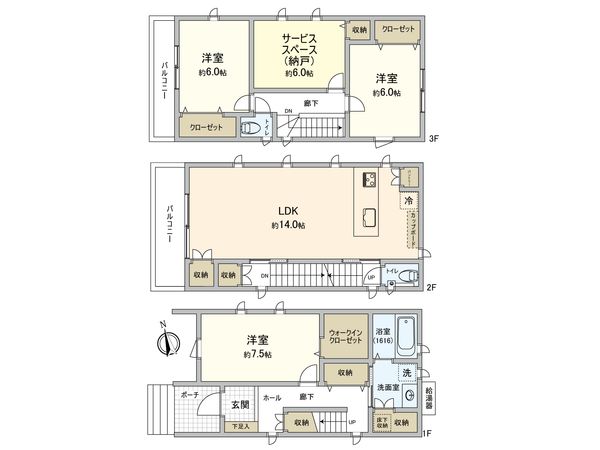 鹿籠2丁目戸建て A 間取図(平面図)