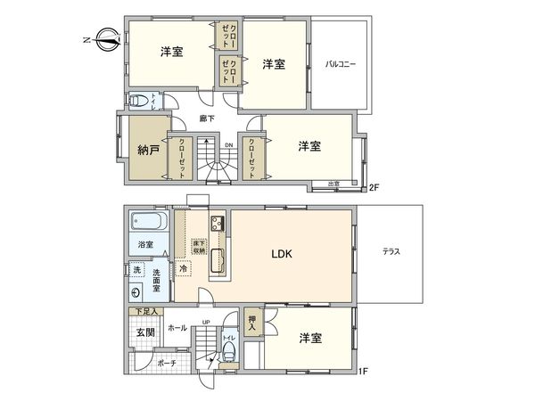 向洋本町 戸建 間取図(平面図)