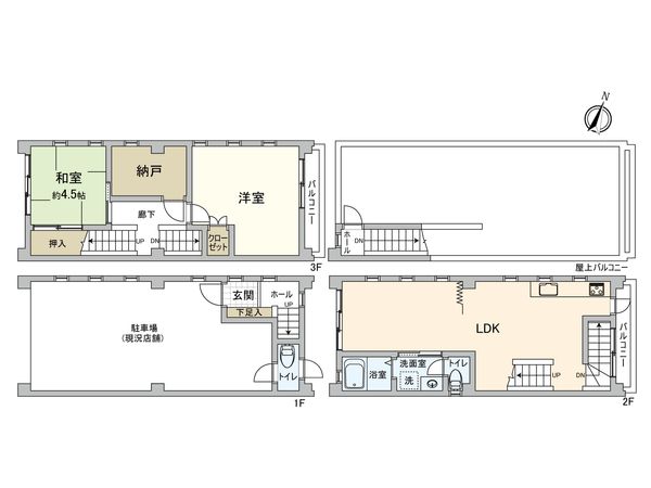 戸坂出江2丁目 戸建 間取図(平面図)