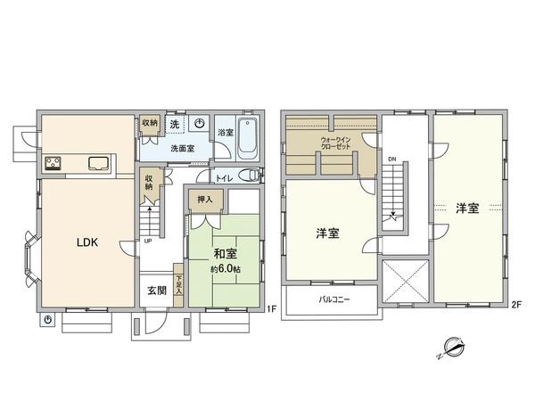 矢野南5丁目 戸建 間取図(平面図) 矢野南5丁目 戸建 間取図(平面図)