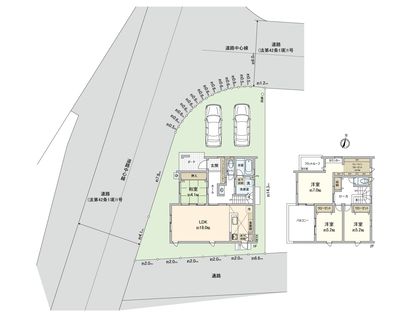 牛田早稲田3丁目 戸建 間取図(平面図)