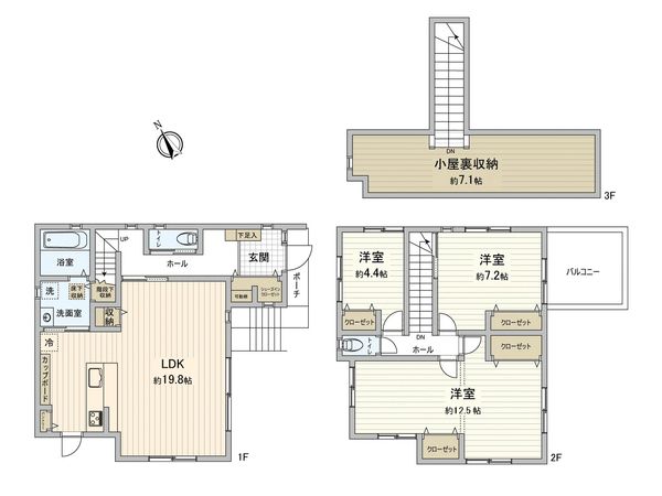 フリートリヒハウス馬木 A棟 間取図(平面図)