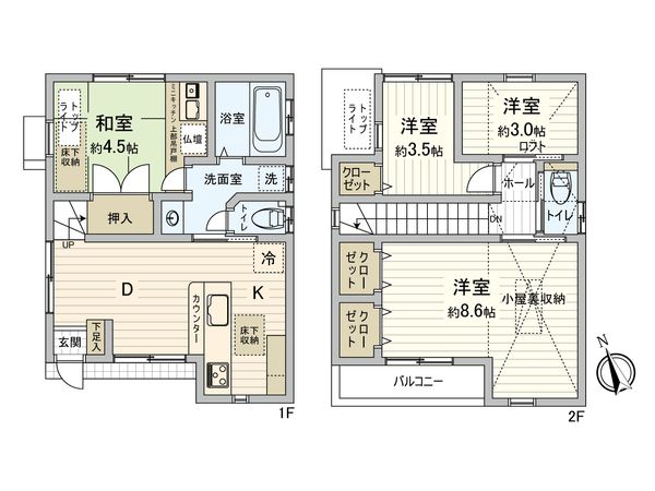 矢賀一丁目 戸建 間取図(平面図)