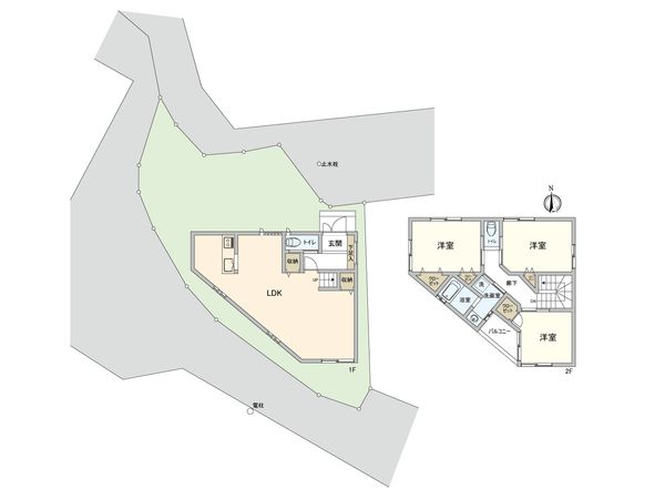 亀山6丁目 戸建 間取図(平面図) 亀山6丁目 戸建 間取図(平面図)