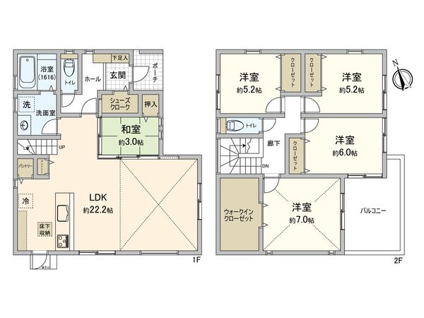 海田町東一丁目 戸建 間取図(平面図) 海田町東一丁目 戸建 間取図(平面図)
