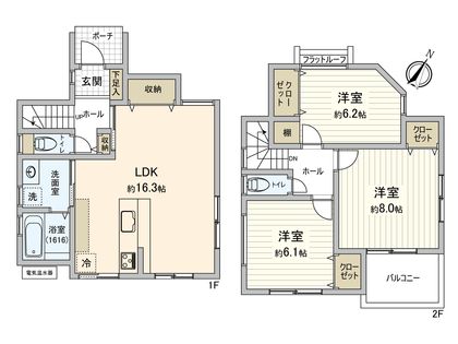 宮の町四丁目新築戸建 間取図(平面図)