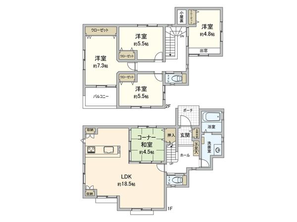 カーサ・ヴェルディ矢野東6丁目 間取図(平面図) 間取図(平面図)