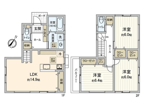 伏原3丁目 新築 間取図(平面図) 伏原3丁目 新築 間取図(平面図)