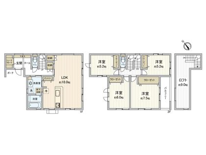 安芸郡府中町柳が丘 間取図(平面図)
