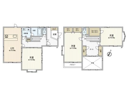 中山新町三丁目 戸建 間取図(平面図)