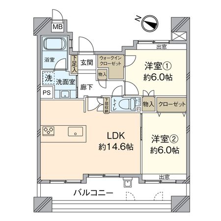 クレアシティ段原リバーパーク 間取図(平面図) クレアシティ段原リバーパーク 間取図(平面図)