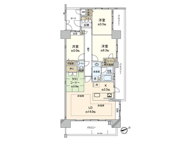 ソシオ府中センティール 間取図(平面図)