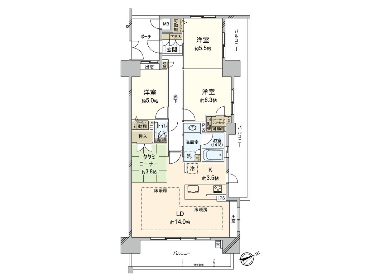 ソシオ府中センティール 間取図(平面図) 間取図(平面図)