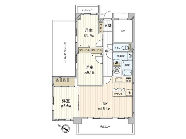 ダイアパレスパークサイド府中 間取図(平面図)