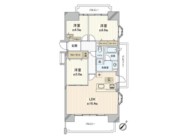 パークハウス東山ウィングテラス 間取図(平面図)