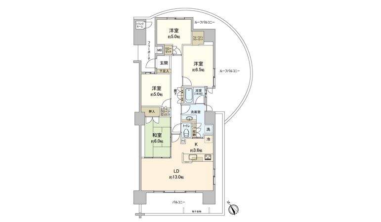 パークグラン縮景園北 間取図(平面図)