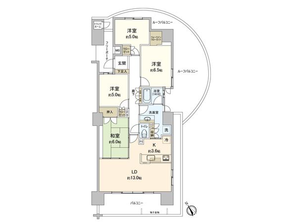 パークグラン縮景園北 間取図(平面図) 間取図(平面図)