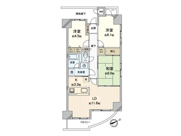 グランドメゾン中山 間取図(平面図) グランドメゾン中山 間取図(平面図)