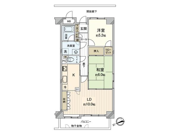 牛田ロジュマン不動院 間取図(平面図)
