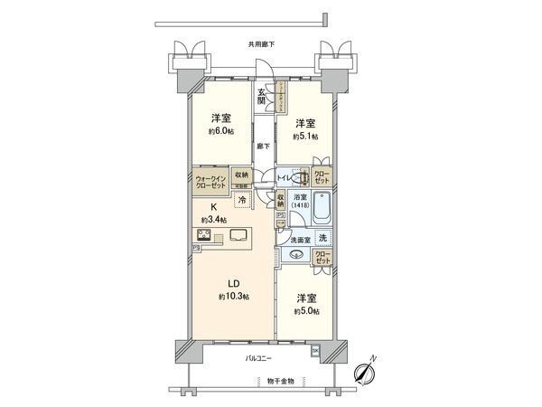 ブランシエラ広島 間取図(平面図) 間取図(平面図)