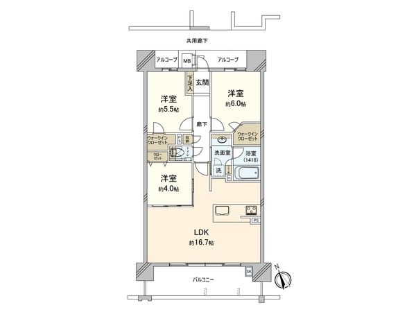 フローレンス南観音ソラテラス 間取図(平面図) 間取図(平面図)