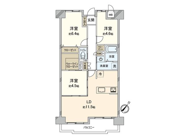 ペルル中山南 間取図(平面図) ペルル中山南 間取図(平面図)