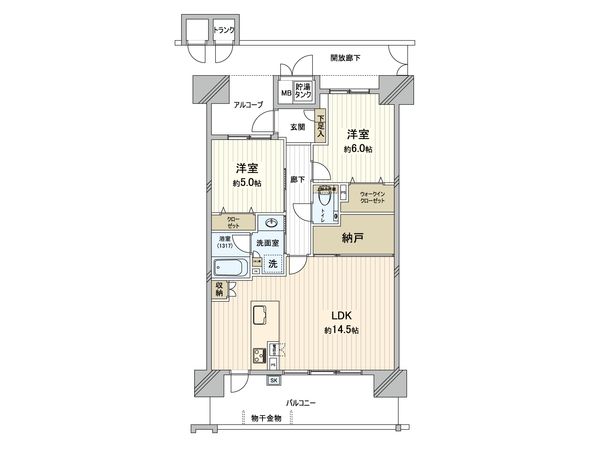 ラインヴァント海田南堀川 間取図(平面図) ラインヴァント海田南堀川 間取図(平面図)