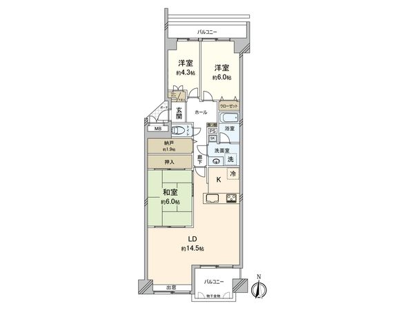 ヒューマンズプラザ青崎 間取図(平面図)