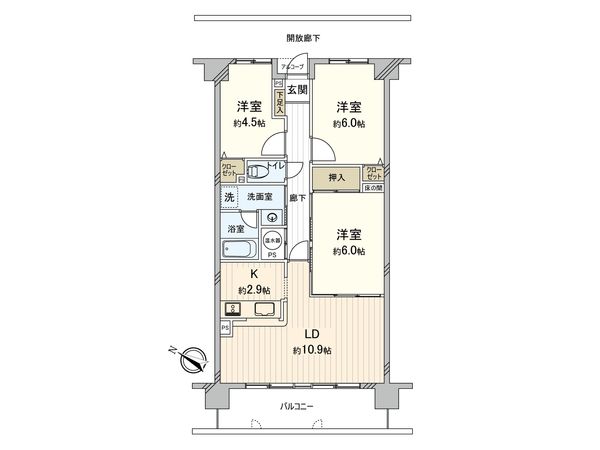 ダイアパレスパークサイド府中 間取図(平面図) ダイアパレスパークサイド府中 間取図(平面図)