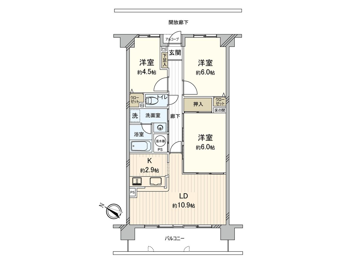 ダイアパレスパークサイド府中 間取図(平面図) 間取図(平面図)