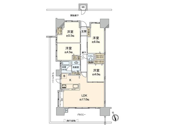 ヴェルディ天神川駅南 間取図(平面図) ヴェルディ天神川駅南 間取図(平面図)