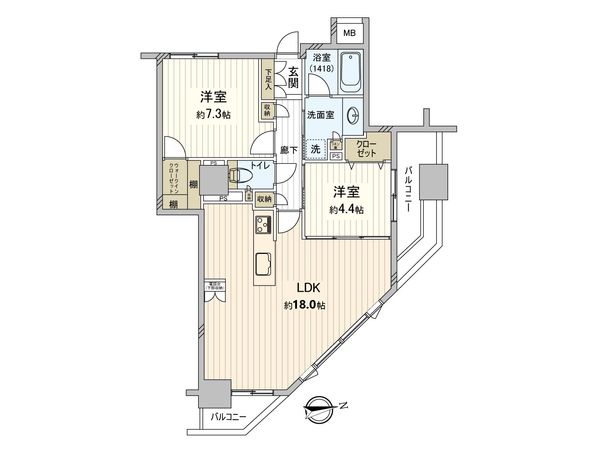 シティトリエ京橋 間取図(平面図)