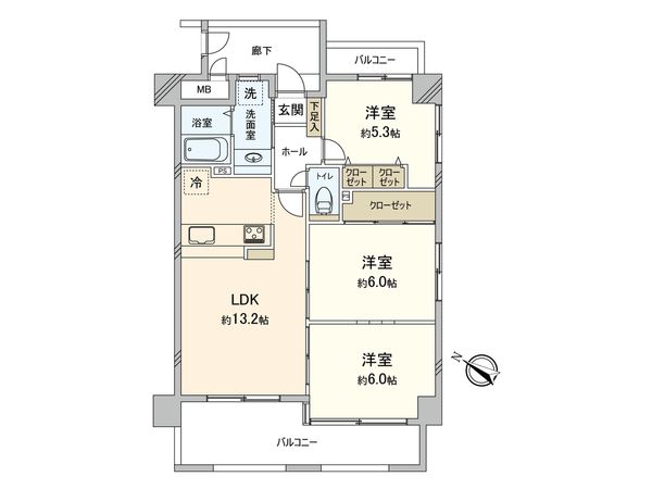 戸坂山崎コープマンション 間取図(平面図) 戸坂山崎コープマンション 間取図(平面図)