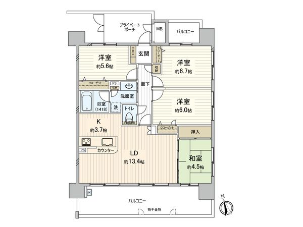 サンシティ天神川駅前 間取図(平面図) サンシティ天神川駅前 間取図(平面図)