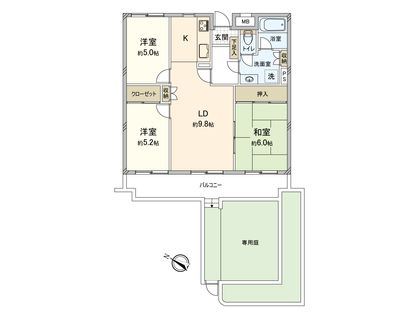 東雲本町パークマンション 間取図(平面図)