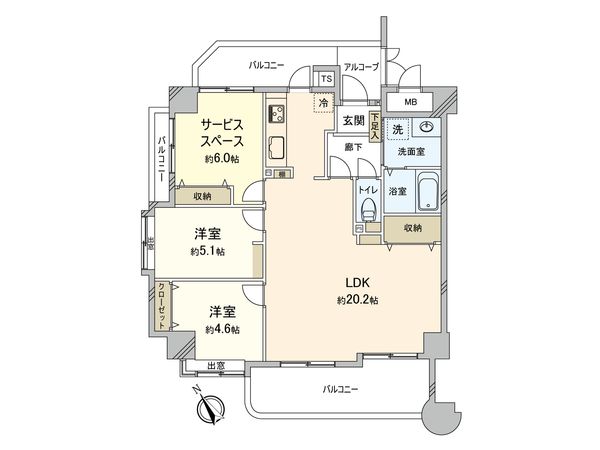 アーバンスクエア比治山 間取図(平面図) アーバンスクエア比治山 間取図(平面図)