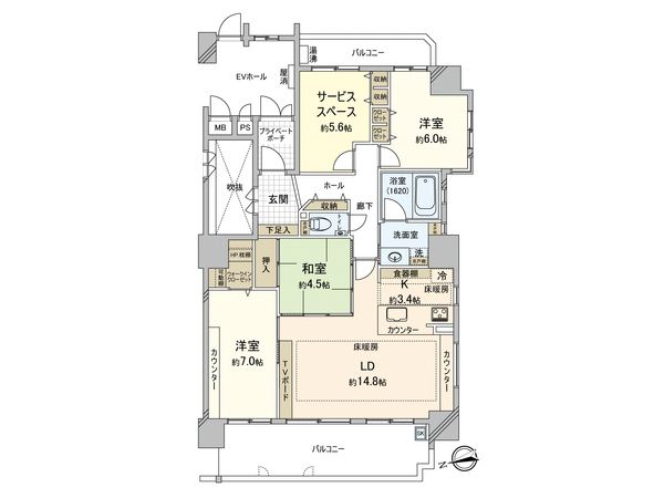 ウイング駅前通り中央 間取図(平面図) ウイング駅前通り中央 間取図(平面図)